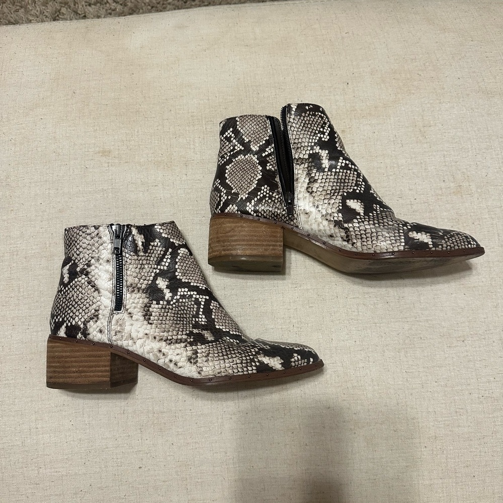 Snakeskin Ankle Boots